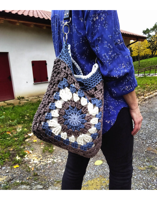 BOLSO FLOR AZUL